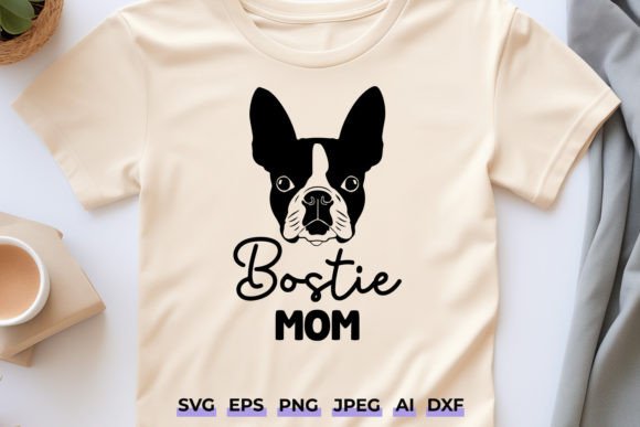 Bostie Mom Boston Terrier Dog SVG DXF Review for Real Embroidery Projects