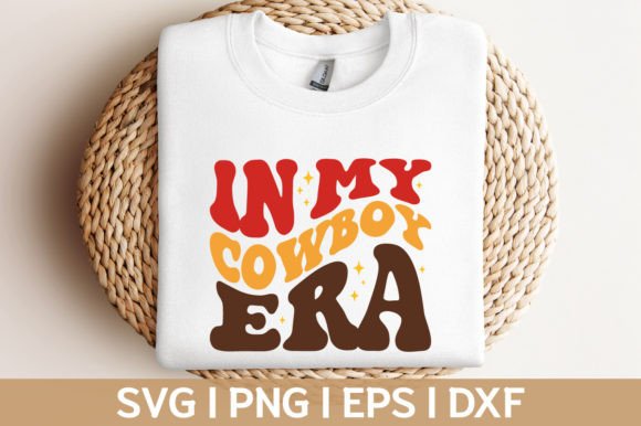 In My Cowboy Era Groovy Retro Svg Png