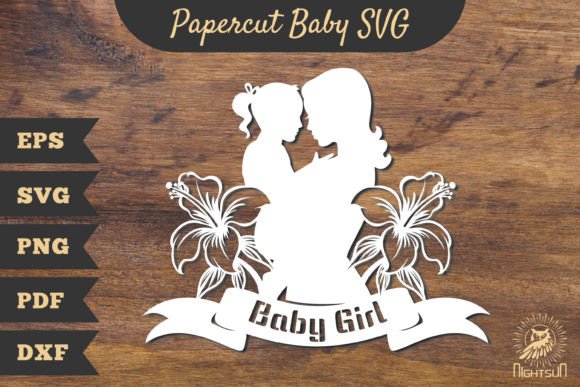 Mom and Baby Girl Papercut SVG 5 Review