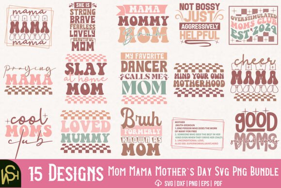 Mom Mama Mothers Day SVG PNG Bundle Review