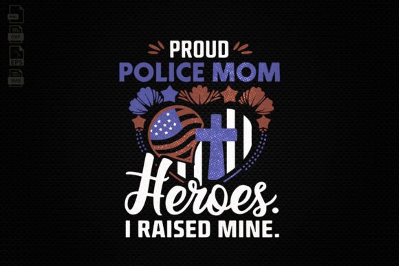 Proud Police Mom Blue Line Flag SVG Review